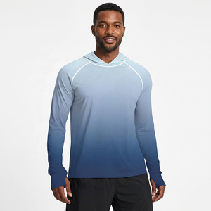 Sudadera con Capucha de Manga Larga para Hombre, Estampado Degradado, Protección Solar UPF 50, Secado Rápido, Camisa de Pesca 100% Poliéster, Estilo Pullover - Product Image 6