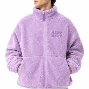 Men's Sherpa <b>Fleece</b> <b>Jacket</b> Full Zip Collar Casual Winter Outerwear Thick Sherpa <b>Lined</b> Loose Fit Fabric For Men Sherpa <b>Jacket</b> - Product Image 1