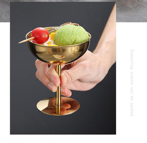 Stainless Steel Ice Cream Bowl Snack Dessert Bowl Reusable Salad Cup Metal Bowl for hotel Catering restaurant decorations - Product Image 6