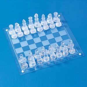 Available <b>Glass</b> <b>Chess</b> Creative Board Game <b>Chess</b> <b>Set</b> Different Sizes - Product Image 5