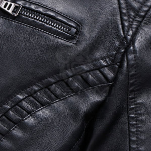 Classic Men Leather Winter Jacket Designed For Fashion Durable Material Provides Warmth And Comfort Ideal For Daily Wear - Product Image 3