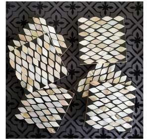 Elegante Posavasos de MDF con Incrustaciones de Nácar, Posavasos de Nácar, Salvamanteles, Posavasos con Incrustaciones de Nácar a Precio de Fábrica al por Mayor - Product Image 5