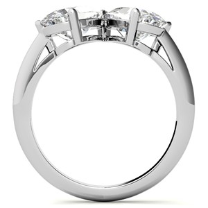 2.5 TCW Pear Cut Toi Et Moi <b>Ring</b> 18K White Gold Engagement <b>Ring</b> Moissanite <b>Two</b> <b>Stone</b> Wedding Statement <b>Ring</b> - Product Image 6