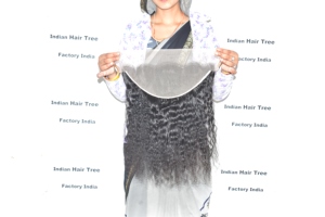 Cabello humano 100% genuino de mujer india, frontal HD 13*6, rizado, sin químicos, doble cutícula, suave y con ondas profundas, venta al por mayor. - Product Image 5