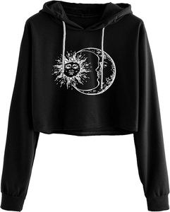 Sudaderas con capucha de felpa francesa de color personalizado, marca privada, para mujer, ropa informal, estilo urbano, sudadera corta de invierno - Product Image 2