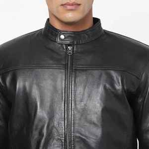 Chaqueta de Motociclista de Cuero Genuino Personalizada, Servicio OEM ODM, Chaqueta de Cuero para Hombre, Estilo Motero - Product Image 5