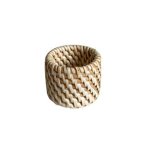 Anneau de serviette de mariage en bambou naturel, fait à la main, écologique, accessoire de table léger, artisanat vietnamien - Product Image 1