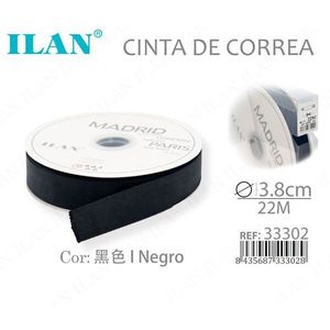 Cinta de Correa Negra Ilan 3.8cm 22m Madrid Paris - Product Image 3