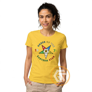 Wholesale Eastern Star Women's Summer Casual T-Shirt-Eco-Friendly Cotton Jersey Fabric Breathable Anti-Wrinkle Half Sleeve - Product Image 3