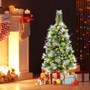 Albero di Natale Artificiale Pre-Illuminato 7 Piedi, Abete in PVC Innevato con Aghi di Pino per Uso Interno - Product Image 2