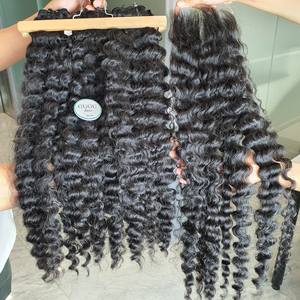 GUGU HAIR Burmese Curly TOP producto un corte cabello vietnamita crudo Superventas tramas de cabello humano paquetes de piel CALIDAD DE Vietnam - Product Image 1