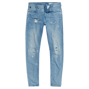Jeans de Mezclilla con Efecto Desgastado Tridimensional, Corte Recto, Lavado Medio, Elásticos, para Hombre, Invierno, Moda 3D, Venta al Por Mayor, OEM ODM - Product Image 5