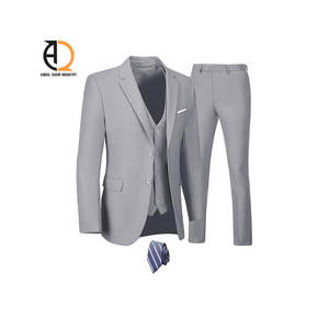 Traje informal de verano para hombre, ligero y ajustado, de tela seersucker. - Product Image 3