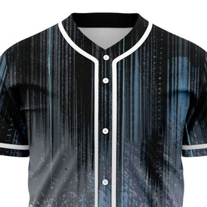 เสื้อเบสบอลสไตล์ใหม่ขายดี ออกแบบเองได้ แขนสั้น ติดกระดุม มีหลายสี - Product Image 4