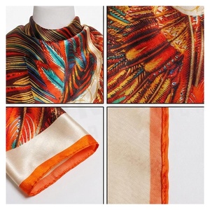 NORTH APPROACH Women's Square <b>Silk</b> Scarf Animal Print Elegant Multi-Functional Fashion Accessory All Seasons - Product Image 4