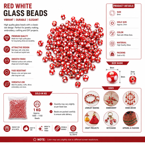 Cuentas Redondas Sueltas de 8mm de Color Rojo Skunk Premium para la Elaboración de Joyas, Pulseras, Collares y Manualidades - Product Image 5
