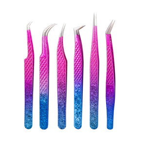 Pinzas para Cejas de 90 Grados con Logotipo Personalizado 2026, Pinzas para Extensión de Pestañas con Punta de Fibra, Marca Privada - Product Image 5