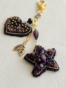 Eco-Friendly Classic Decorative Handmade Beaded Floral Embroidery Keychain & <b>Bag</b> <b>Charm</b> - Product Image 2