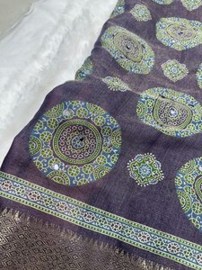 Nouveau South & Malayia Hit Design Art Coton Soie Jacquard Bordure Saree Pour Mariage Et Fête Porter À Bas Prix - Product Image 2