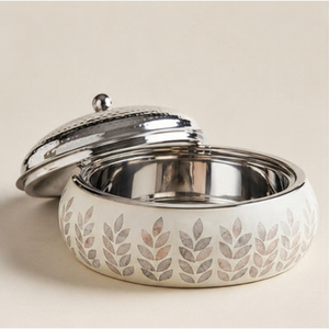 Olla de Acero Inoxidable de Lujo con Incrustaciones de Nácar, Olla Térmica de Doble Pared para Mantener Comida Caliente, Ideal para Roti y Arroz, Precio de Fábrica - Product Image 5
