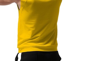 Mens <b>Sleeveless</b> Gym <b>Hoodie</b> Polyester/Cotton Jersey Quick Dry Fitness Training Pullover Lightweight Muscle Sports Top Breathable - Product Image 2
