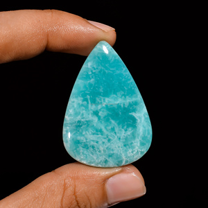 Cabochon en cristal blanc fait main, best-seller, amazonite, pierre précieuse naturelle, forme poire, différentes tailles, pour la fabrication de bijoux, pierres précieuses en vrac - Product Image 2
