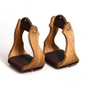 High Quality Custom <b>Equestrian</b> Horse Racing Stirrups Western Metal Wooden Leather Nylon PVC Safety First Horse Riding Equipment - Product Image 6