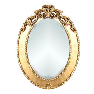 Miroir mural rond en métal luxueux avec cadre en forme de feuille de ginkgo dorée, élégant miroir décoratif en fer pour la décoration du salon - Product Image 5