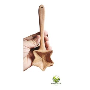 Wholesale High Quality Eco-Friendly Rose Gold Plated Big Wooden Spoon Olive Handle Fork Children Ice <b>Cream</b> Eating Utensil Rice - Product Image 2