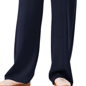 <b>Women's</b> <b>Navy</b> <b>Blue</b> Wide Leg Drawstring Pants Elastic Waist Loose Fit Casual Lounge Trousers Soft Relaxed Everyday Wear <b>Women</b> - Product Image 3