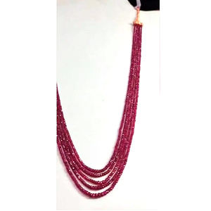 5 Brins de Perles Rondelles Facettées en Rubis Naturel 2mm-4mm, 210 carats, Longueur 18-20 pouces, Iroc Sales, Prix d'usine de gros, Perles 535 $US - Product Image 2