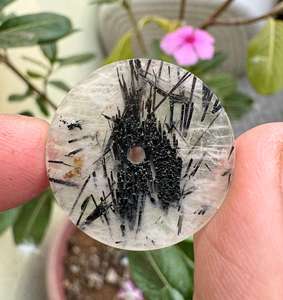 Cadran de montre en quartz rutilé noir naturel, quartz unique pour la fabrication de montres - Product Image 6