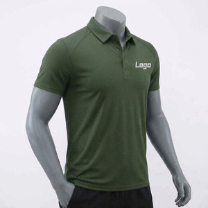 Polo de Punto de Manga Corta Gris Oscuro para Hombre con Logotipo Estampado en la Parte Delantera, de Secado Rápido y Estilo Casual - Product Image 4
