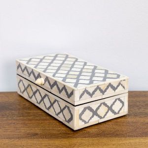 Caja de Joyería de Hueso de Diseño Premium, Caja Decorativa de Resina de Lujo con Incrustaciones de Hueso, Caja de Almacenamiento de Hueso, Precio de Fábrica al por Mayor - Product Image 1