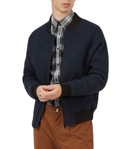 Chaqueta bomber personalizada OEM al por mayor para hombre, chaqueta informal de alta calidad de lana transpirable y manga larga de talla grande Hip Hop - Product Image 5