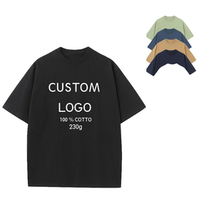 T-shirts Homme Oversize Nouveau Design 100% Coton Style Ancien Col Rond Décontracté Uni Haute Qualité - Product Image 1