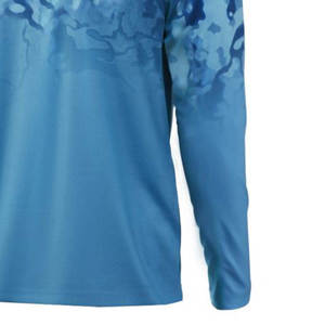 Men's Blue Camouflage Fishing Shirt Quick Dry UPF 50 Pullover <b>Top</b> Lightweight Breathable Outdoor Wear - Product Image 5