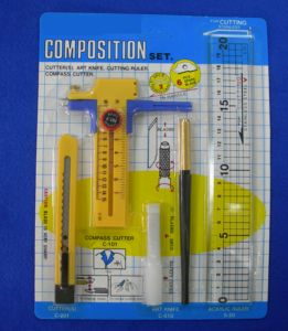 Kit de découpe DK-385 |   Kit de coupe de précision avec couteau artistique, compas et règle pour la découpe de papier – Outil manuel - Product Image 1