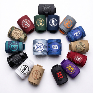 Bandes de poignet professionnelles unisexes pour l'entraînement sportif, style personnalisé, pour soulever des poids, confortables, durables, avec fermeture auto-agrippante - Product Image 1