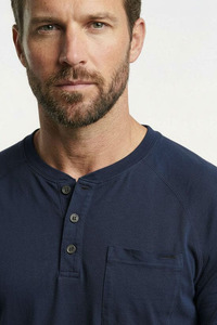 Summer Men's <b>Short</b> <b>Sleeve</b> Low-Neck Button-Up T-Shirt 100% Cotton Quick Dry Breathable <b>Base</b> <b>Layer</b> Casual Top for Parties Beaches - Product Image 4