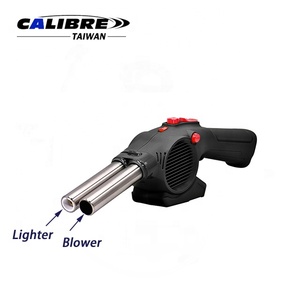 TAIWAN CALIBRE 2-in-1 Dual Flame Turbo Nozzle <b>Lighter</b> & Blower Torch-Portable Metal Design - Product Image 2
