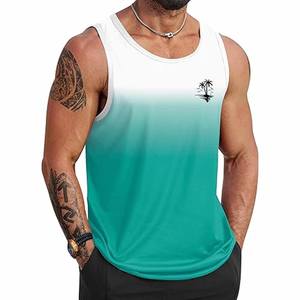 Camiseta sin Mangas para Hombre, Color Sólido, Ropa Deportiva, Personalizable, para Fitness, Venta al Por Mayor - Product Image 1