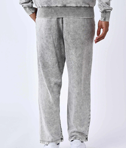 Custom Applique Patch Winter Season Use Tracksuits Acid Wash <b>Flared</b> Sweatsuit Hoodie and Sweatpants Set for <b>Men's</b> Wear - Product Image 5