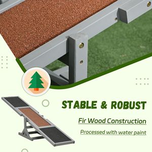 Balancín de Madera Gris para Perros de 71 Pulgadas, 12 Pulgadas de Ancho x 12 Pulgadas de Alto, Equipo de Entrenamiento de Obstáculos para Ejercicio Canino - Product Image 4