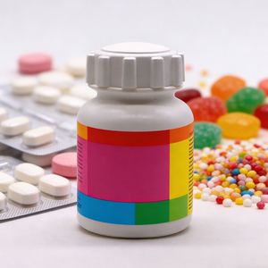 Botella de 225 ml de HDPE para Suplementos de Marca Privada, Color Personalizado con Tapa en Forma de <span class=keywords><strong>Rueda</strong></span> para Suplementos Alimenticios, Píldoras, Cápsulas y Gomitas - Product Image 2