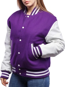Custom Logo Wool Chenille Embroidery Baseball Letterman <b>Jackets</b> Unisex Vintage Blank Leather Sleeves <b>Varsity</b> <b>Jacket</b> - Product Image 4