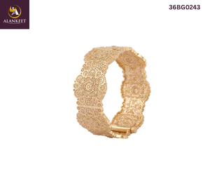 One Gram 24K Gold Plated Trendy Women's 2-Piece Bangle <b>Set</b> - Product Image 3