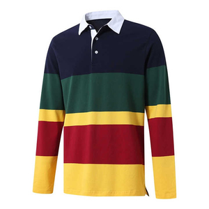Chemises polo pour hommes, 2 boutons, coton, manches longues, piqué, col golf, chemises basiques respirantes, douces, classiques - Product Image 4