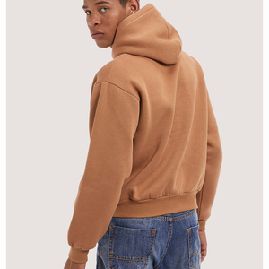 Custom 550 Gsm Zip-Up Hoodie and Sweatpants Set for <b>Men</b> 100% Cotton Winter Plain Dyed Boxy Fit Cotton Blended Fleece - Product Image 2