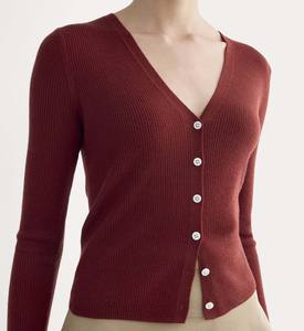 Pull en maille côtelée pour femme - Pull d'hiver à rayures verticales - Pull en maille doux et respirant pour femme - Tricot d'automne respirant - Product Image 2